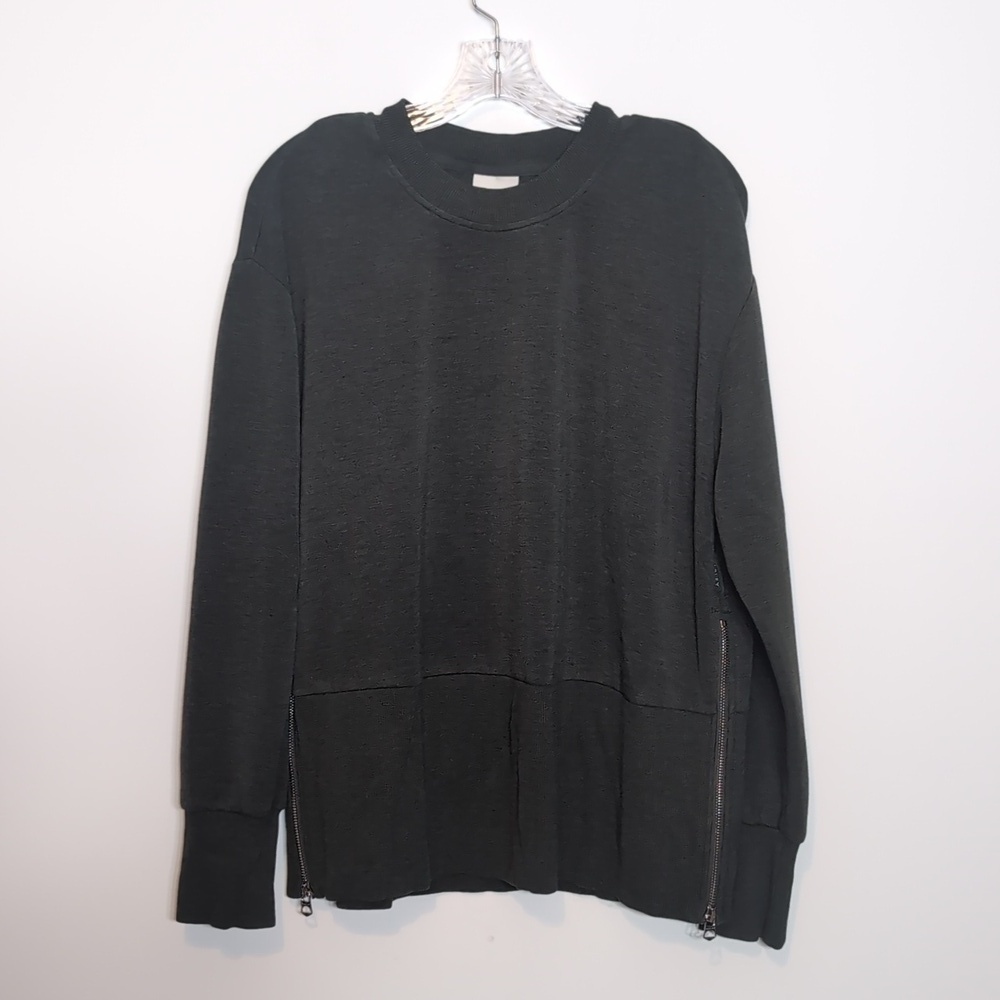 Varley Doublesoft Lowry Longline Sweat Side Zip Top